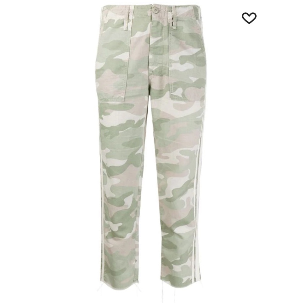 Mother Denim Shaker Crop Camouflage Print Pants